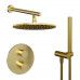 Комплект на 2 потребителя с термостатом Cox PAINI, для душа, брашированное золото PVD 78PJSET26911THSH 
