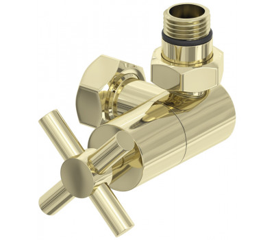Вентиль Сунержа 3D G 1/2" НР х G 3/4" НГ правый крест цвет-шампань 020-1411-1234 