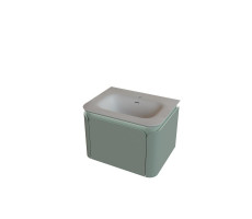 Тумба под раковину подвесная Knotlor ЦВЕТЕНИЕ 59 см матча матовый 