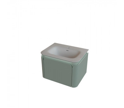 Тумба под раковину подвесная Knotlor ЦВЕТЕНИЕ 59 см матча матовый 