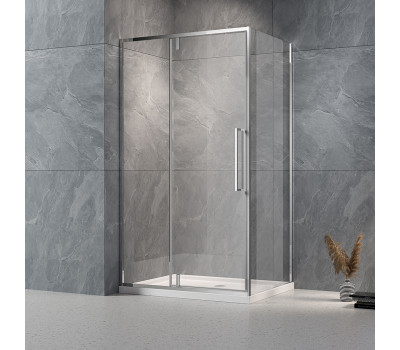 Душевой угол Veconi Rovigo RV-034, 1100х1000х1950 хром, стекло прозрачное Душевой угол Veconi Rovigo RV-034, 1100х1000х1950 хром, стекло прозрачное