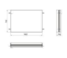 Встраиваемая рама для зеркального шкафа Emco Asis 9497 000 12  