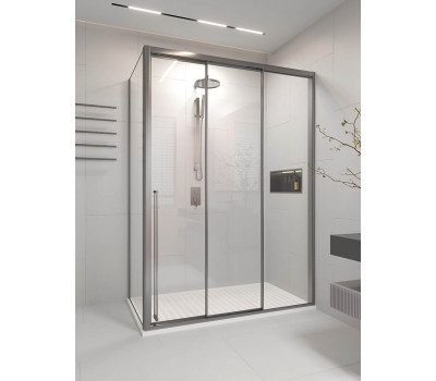 Душевой угол раздвижной Veconi Premium Ptato 300 SP GR-R, 1400х800x2000, брашированный графит PR3/R-SP-14080-01-GR-C4 