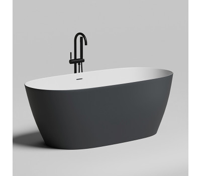 Ванна отдельностоящая 165x75 Salini Sofia 102521MRH RAL9011 снаружи S-stone  