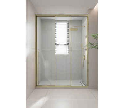 Душевая дверь раздвижная Veconi Premium Prato 300 G-R, 1700х2000, золото брашированный PR3/R-170-01-G-C4 