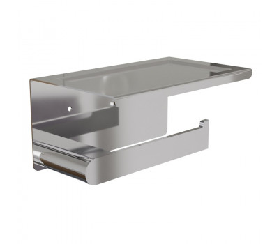 Держатель для туалетной бумаги с полочкой Knotlor PH102C хром  