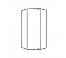 Душевой уголок OLIVE'S KABRERA, 5-тиугольный, 900*900*1950 мм, черный KB-90C5-SW-GB  