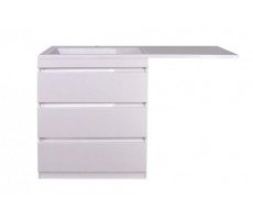 Тумба напольная Style Line Даллас 150, 3 ящика, Люкс белая, PLUS СС-00002305 Тумба напольная Style Line Даллас 150, 3 ящика, Люкс белая, PLUS СС-00002305