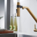 Смеситель для кухни с гибким изливом и подключением фильтра Shevanik S278G, золотой сатин