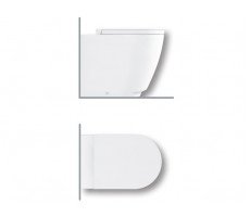 Унитаз напольный Hatria A0Y1ZA25 FUSION безободковый, цвет белый матовый (сидение отдельно)