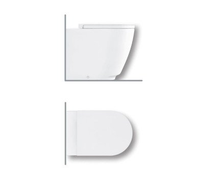 Унитаз напольный Hatria A0Y1ZA25 FUSION безободковый, цвет белый матовый (сидение отдельно)