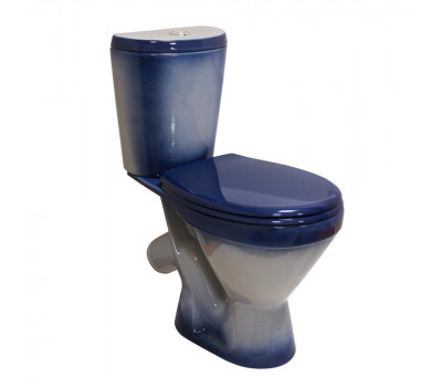 Унитаз-компакт Rosa Элегант однорежимный, синий декор CS00094213 