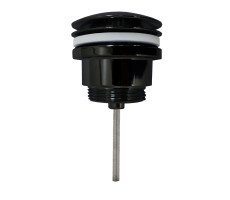 Донный клапан AZARIO для раковины, CLIC-CLAC, 1 1/4, латунь, черный матовый AZ-105-BL Донный клапан AZARIO для раковины, CLIC-CLAC, 1 1/4, латунь, черный матовый AZ-105-BL