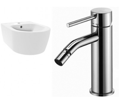 Биде подвесное со смесителем Villeroy & Boch Avento + Light 54050001 + LIG131CR 