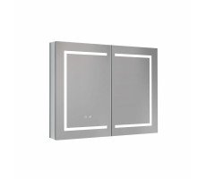 Шкаф зеркало для ванной с подсветкой Aquatek AQ7904-MLC, прямоугольное, сенсорное управление, 900*700*133 