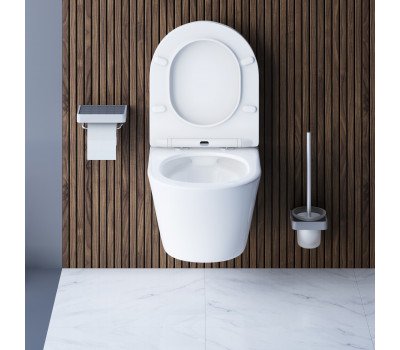 Унитаз подвесной безободковый с сиденьем микролифт Damixa Skyline DX35C1700SC Белый 