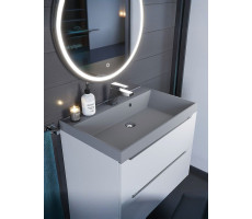 Раковина для ванной 70 см, Uperwood Classic Quartz, кварцевая, серая матовая, бетон 291030004 Раковина для ванной 70 см, Uperwood Classic Quartz, кварцевая, серая матовая, бетон 291030004