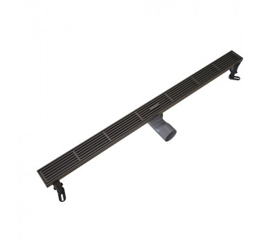 Душевой трап линейный Knotlor SDRW0800LGM вороненая сталь  