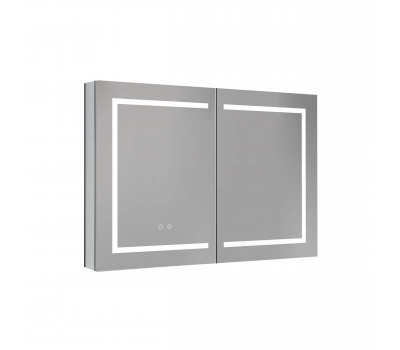 Шкаф зеркало для ванной с подсветкой Aquatek AQ7104-MLC, прямоугольное, сенсорное управление, 1000*700*133 