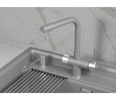 Смеситель для кухни GRANULA 5008, АЛЮМИНИУМ 