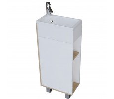 Тумба с раковиной в ванную 1Marka Laura 40 см Напольная/Подвесная цвет Дуб Сонома Левая У85930 Тумба с раковиной в ванную 1Marka Laura 40 см Напольная/Подвесная цвет Дуб Сонома Левая У85930