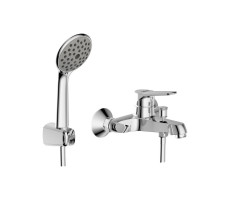 Смеситель для ванны с коротким изливом Bravat Eco F6111147C-B Хром 