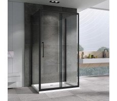 Душевой уголок ABBER Schwarzer Diamant AG30170BH-S75B-S75B черный матовый Душевой уголок ABBER Schwarzer Diamant AG30170BH-S75B-S75B черный матовый