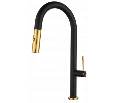 Смеситель для кухни Rivelato Asti U-обр. с выдвижной лейкой D-35ммoro 3972500 antracite oro Смеситель для кухни Rivelato Asti U-обр. с выдвижной лейкой D-35ммoro 3972500 antracite oro