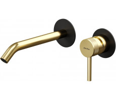 Смеситель для раковины Allen Brau Priority 5.31A03-31GB (с внутренней частью) черный/золото 