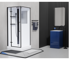 Душевая кабина Esbano ESM-QUADRO-90 (Left) черный  