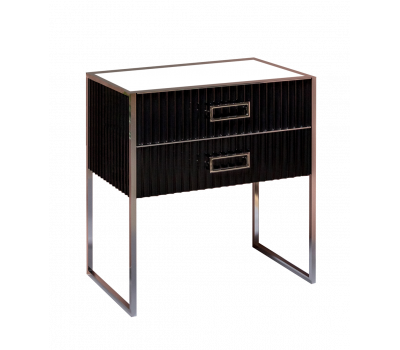 Тумба Armadi Art MONACO 80см черная глянец + хром под раковину чашу 867-080-BCR 