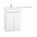 Тумба под раковину Onika Милтон Нова 48 напольная под стиральную машину, белая (ум.Марсал 110) 104802 Тумба под раковину Onika Милтон Нова 48 напольная под стиральную машину, белая (ум.Марсал 110) 104802