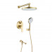 Душевая система встраиваемая Shevanik S4335G, золотой сатин