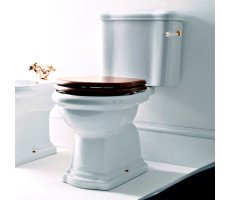 Унитаз моноблок слив в стену Kerasan Retro 101301 слив в стену (бачок и сиденье отдельно) цвет белый Унитаз моноблок слив в стену Kerasan Retro 101301 слив в стену (бачок и сиденье отдельно) цвет белый