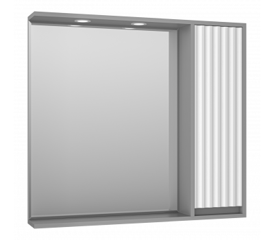 Зеркальный шкаф Brevita Balaton 90 правый (белый, серый) BAL-04090-01-01П Зеркальный шкаф Brevita Balaton 90 правый (белый, серый) BAL-04090-01-01П