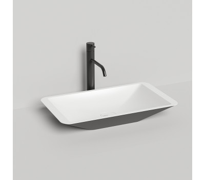 Раковина Salini Callista 1101207SMRH RAL9011 снаружи S-stone  