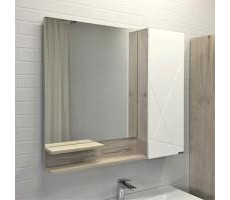Зеркало-шкаф Comforty Мерано-90 дуб дымчатый 00-00008508 
