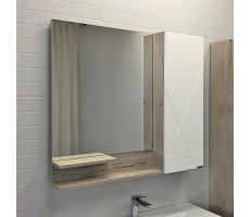 Зеркало-шкаф Comforty Мерано-90 дуб дымчатый 00-00008508 