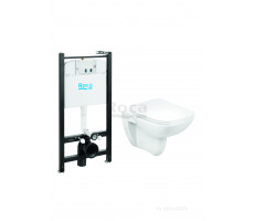 ПЭК 893104970 Roca Debba Pack подвесной унитаз Rimless + инсталляция + Slim сиденье дюропласт