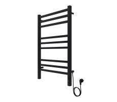 Полотенцесушитель электрический AZARIO ANCONA 500/800 квадрат, 9 секций, диммер справа, черный AZ71858B Полотенцесушитель электрический AZARIO ANCONA 500/800 квадрат, 9 секций, диммер справа, черный AZ71858B