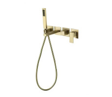 Смеситель для ванны встраиваемый Grocenberg GB5060MG, матовое золото 