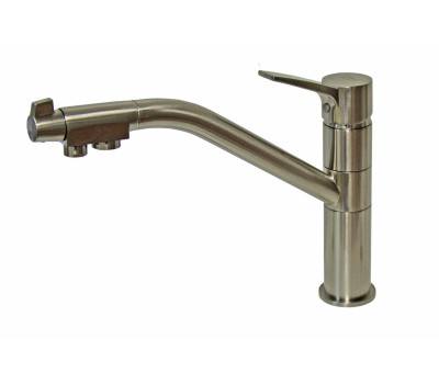 Смеситель для кухни под фильтр ZORG  ZR 401 KF  NICKEL никель 