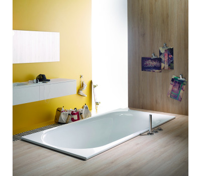 Стальная ванна 180х80 Bette Comodo 1251-000 AS с антислипом Sense, цвет-белый, ножки отдельно