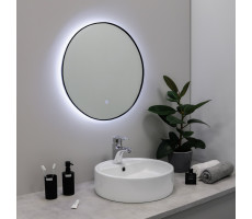 Зеркало FIXSEN с подсветкой LED круглое 80х80 см черное FX-1080B 