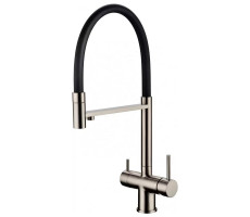 Смеситель для кухни с гибким изливом Grocenberg GB4099NK, никель Смеситель для кухни с гибким изливом Grocenberg GB4099NK, никель