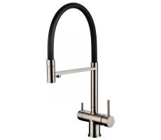 Смеситель для кухни с гибким изливом Grocenberg GB4099NK, никель 