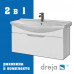 Тумба с раковиной подвесная Dreja Laguna 105 см, белый