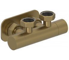 Вентиль Сунержа EU50 2 х НГ G 3/4" / 2 х НГ G 3/4" угловой скрытый цвет-золотой шёлк 32-1418-3434 