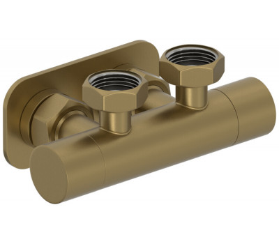 Вентиль Сунержа EU50 2 х НГ G 3/4" / 2 х НГ G 3/4" угловой скрытый цвет-золотой шёлк 32-1418-3434 