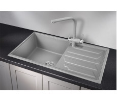 Кухонная мойка GRANULA 8601, АЛЮМИНИУМ, кварц 